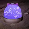 Star Night Light Projector LED Projection Lamp 360 Degree Rotation 6 Projection Films for Kids Bedroom Home Party Decor C1007