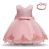 Pasgeboren Baby Meisje Jurk Feestjurken Voor Meisjes 1 Jaar Verjaardag Prinses Jurk Kant Doopjurk Babykleding Wit Doop L2219397