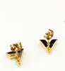 Fashion Charm Stud Earrings For Women Gold Silver Copper Earring Designer Jewelry Luxury Love Letters Studs Earring Men Hoops