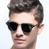 Moda Yarım Çerçeve Güneş Gözlüğü Erkek Kadın Tasarımcı Vintage Cateye Güneş Gözlüğü Retro Ayna Shades Erkek için Kılıf ile