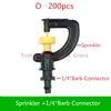 50-500 pces aspersor de estufa com conector farpa bocal de nebulização para rega do jardim micro irrigação gotejamento fittings231p