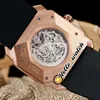 Nieuwe Octo Finissimo Tourbillon 102719 Skeleton Dial Automatisch Herenhorloge Stalen Kast Zwart Rubberen Band Sport Heren Horloges BVHL Hel2532