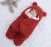 소프트 랩 담요 아기 침낭 봉투 신생아 잠자기를위한 봉투 100 % 코튼 두꺼운 고치 0-9 개월 동안