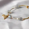 Commercio all'ingrosso elegante braccialetto di perline di pietra di luna con coda di sirena da sogno con chiusura magnetica braccialetti fortunati per il regalo della ragazza delle donne