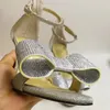 Vendita calda-Strass con nodo a farfalla Scarpe da festa Donna 10cm Tacchi sottili Copri tacco Cinturino alla caviglia Sandali con tacco alto in raso Donna1