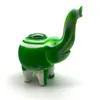 Originele Olifant Patroon Mini Bubbler Water Pijpen Meerdere kleuren Siliconen-Bongs-Hookahs Glazen Kom Maat: 11 * 10.5 * 6cm