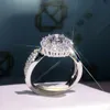 Кольцо с полым цветком Sona Diamond Ring из стерлингового серебра 925 пробы Обручальное кольцо Кольца для женщин