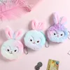 Plüsch-Kaninchen-Münzbeutel, Oster-Partygeschenke für Mädchen, Hasenförmige Kopfhörer-Münzen-Aufbewahrungstasche