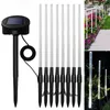 LED Bubble Solar Tube Stake Lamps Gardens Stick Light One för fem transparent akrylbubblor Trädgårdsbelysning för utomhusväg