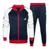 Herrmode Tracksuit Brand Sweat Suits Stand Collar Baseball Jacket Sweatpants 2 Piece Set Men Sportwear Jogger Set 201210
