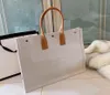 حقائب يد نسائية Rive Gauche Tote Bag حقيبة تسوق حقيبة يد عالية الجودة أزياء الكتان كبيرة حقائب الشاطئ الفاخرة مصمم حقيبة سفر