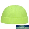 Outono inverno melão tampão homens mulheres de malha chapéu beanie skullcap marinheiro tampões cuff short brimless retro estilo azul chapéus casquette