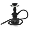 Mini Round Hookah Shisha Bong 2 Styles Smoking Water Pipe Set Cool Beautiful Arab Stem Hookahs One Hose For KTV Bar