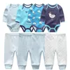 Babykleding Set Boy Rompers Sets Katoenpakken Pant Born Girls Deskled LJ201223