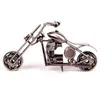 VILEAD 14cm Modello di moto Retro Motor Figurine Decorazione in metallo Ferro fatto a mano Moto Prop Vintage Home Decor Kid Toy 220115