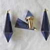 Роскошные Алмазный синий пустой губная помада трубы Бальзам для губ Gloss Конус Форма DIY губы кисточкой косметические контейнеры 10шт