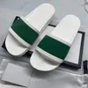 2021 High Quality Designer Women Summer Blooms Bee Snake Stripe Slippers Mens Womens Flip Flops Wide Flat Slipper Printing Sandals with Box