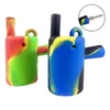 Shaped Silicone Pipe Portable Colorful Bucket Type Tobacco pipes with Titanium nails Silicones