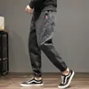 Mode Streetwear Hommes Jeans Loose Fit Spliced Designer Denim Cargo Pantalon Harem Jeans Style Japonais Hip Hop Jeans Hommes Joggers 201223