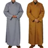 Etniska kläder 2 färger Shaolin Temple kostym Zen Buddhist Robe Lay Monk Meditation Gown Buddhism Kläder Set Utbildning Uniform Suit1