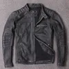 Tcyeek Frühling Echtes Leder Jacke Männer Kleidung 2020 Streetwear Herren Herbst Kuh Leder Mantel Casual Slim Fit Moto Jacke LJ201030