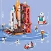 792 Uds ciudad aeroespacial cohete centro de lanzamiento arquitectura modelo de bloques de construcción astronauta Ideas figuras ladrillos STEM juguete para niños