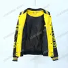 22ss 男性女性デザイナージャケットチーター手紙タオル刺繍布生地男のファッションストリート黒黄色 M-2XL