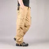 Thoshine Marke Männer Casual Cargo Hosen Gerade 90% Baumwolle Viele Taschen Outdoor Safari Stil Hosen Lose Übergröße Plus Größe H1223