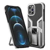 Кронштейн прочная броня Ambrof Hybrid TPU PC Сотовый телефон Чехлы для iPhone 13 12 11 Pro Max XR XS Работа с магнитным автомобилем