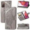 Étuis de téléphone en cuir PU pour Samsung Galaxy S20FE Flower Butterfly avec fente pour carte pour dragonne à clip (Modèle: S20FE)