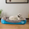 Drop Transport wielokolorowy Pet Big Dog Bed Warm House Soft Nest Koszyk wodoodporny Kennel Puppy Large Y200330