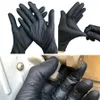 タトゥーの供給のための迅速なニトリルブラックの使い捨て可能な手袋エクストラ大きな保護粉の自由な食品グレードの安全手袋