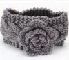 Bandas do bebê da flor cabeça da menina malha Headbands Crianças trançado Orelha Quente Aquecedores de Inverno Headwrap Cabelo Acessórios de Moda 8 cores