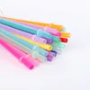 Reusable Colored Plastic Drinking Straws Coffee Fruit Tea Milk Straw Party Kitchen Drinking Supplies Eco-friendly Drinkware BH5780 WLY