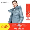 GASMAN Marque Automne Hiver Mode Femmes Parka Down Veste à capuche Patchwork épais manteau femme vêtements chauds veste bouffante nouveau 001 201103