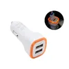 Taniej cała ładowarka samochodowa LED DUAL USB Pojazd ładowarki samochodowej przenośny adapter zasilający 5 V 1A na iPhone'a na Androida na Mobil6771435