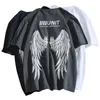 E-Baihui 2021 Wings Print Reflektierende Herren-T-Shirts High Street Trend Herren-Rundkragen Lässiges Kurzarm-Druck-Baumwoll-Anti-Falten-T-Shirt Mann 6764