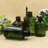 50pcs 50ml vazio verde plástico PET conta-gotas de óleo Garrafa Essencial Em recarregáveis ​​Gota Líquido Pipeta Garrafas Atacado