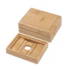 Porte-savon en bois de bambou naturel Multi Styles porte-savon porte-savon de salle de bain Portable plaque boîte conteneur