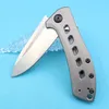 High End 0801 Flipper Mes M390 Satijnen Blade CNC TC4 Titanium Legering Handvat Kogellager EDC Messen met Detail