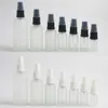 10pcs Frost Clear glass bottle with syrup pump aromatherapy oil essential 10ml 20ml 30ml 50ml 100ml