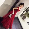 긴 이브닝 드레스 캡 슬리브 레이스 스팽글 댄스 파티 드레스 우아한 구슬 자수 공식 가운 Vestidos de Gala 숙녀 가운