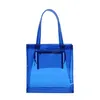Sacos de compras nxy Clear Cor PVC Beach Bag com zíper Fechando Tote transparente disponível para personalizado Promotional S 220128