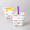 صناديق هدايا Creative Kraft Paper Candy Shape Favors Hights Backage Box Box Box With Ribbon YQ02873
