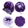 Tondeuses Accessoires pour cheveux Chapeau de nuit en soie Double face Wear Femmes Couvre-tête Bonnet de sommeil Bonnet en satin pour le réveil Parfait Quotidien Vente d'usine CPA3306 GC0928