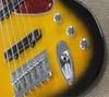 2022 Ny ankomst Ny stil Högkvalitativ anpassad F Sunburst 6 String Jazz Bass Guitar !!