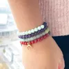 MG1409 6mm Mix Gemstone 108 Mala Bilezik Kadın Yoga Dengesi Çakra Mala Bilezik 4 Wrap Enerji Koruma Takı