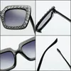 Sonnenbrille Frauen übergroßen Square Diamond 2022 Luxus-Mode-Sonnenbrille Goggle-Farbton für Frauen1