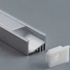 Kostenloser Versand Neuankömmling 2000 mm x 21 mm x 12,5 mm Aluminiumprofil für LED-Streifen, milchige/transparente Abdeckung für LED-Streifen mit Armaturen