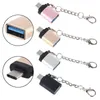 Hubs Metal T Ype C Male To USB 3.0 Female OTG Adapter Converter With Chain For Cellphone Smart Phones Tablet U Disk Keyboard1